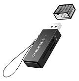 CABLETIME card reader CT-ASD3-PB για SD & micro SD, USB, 5Gbps, μαύρο CT-ASD3-PB