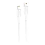 Καλώδιο Σύνδεσης USB 2.0 Foneng XS01 USB C σε USB C 60W 1m Λευκό