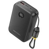 VENTION 20000mAh Power Bank (USB-C + USB-C/USB-C/USB-A) with Built-in USB-C to USB-C Cable 22.5W Black LED Display Type (FKBB0-C) (VENFKBB0-C)