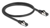 DELOCK καλώδιο δικτύου 80570, CAT 8.1 S/FTP, copper, 2000MHz, 0.50m, μαύρο 80570