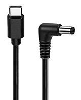 POWERTECH καλώδιο τροφοδοσίας USB-C σε DC CAB-UC100, 5.5x2.1mm, 1.5m, μαύρο CAB-UC100