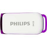 Philips Snow 64GB USB 2.0 Stick Μωβ (FM64FD70B/00) (PHIFM64FD70B-00)