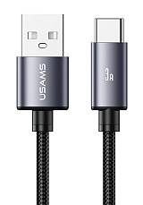 USAMS καλώδιο USB-C σε USB SJ767, 3A, 480Mbps, 1m, μαύρο SJ767USB01