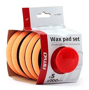 AMIO σετ σφουγγαριών γυαλίσματος αυτοκινήτου 02903 με λαβή, 10cm, 5τμχ 02903