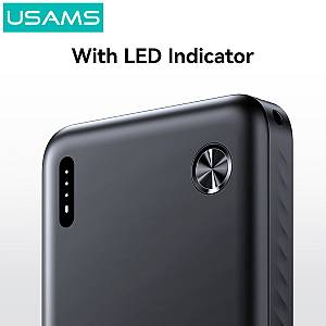 USAMS power bank CD253, 2x θύρες εξόδου, 10000mAh, 10W, λευκό 10KCD25302