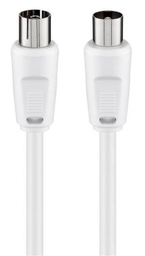 GOOBAY καλώδιο κεραίας αρσενικό σε θηλυκό 11511, 70dB, 2.5m, λευκό 11511