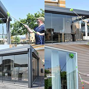 PROPLUS βούρτσα πλυσίματος 150650, τηλεσκοπική έως 1.65m, πράσινη 150650