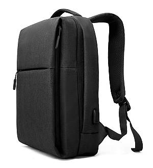 ARCTIC HUNTER τσάντα πλάτης 1701 με θήκη laptop 15.6, USB, 17L, μαύρη 1701-BK