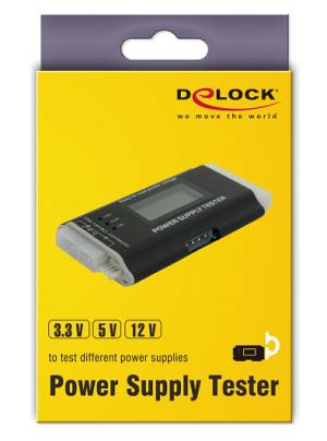DELOCK tester τροφοδοτικού PC 18159, 3.3V/5V/12V, ATX/BTX/ITX 18159