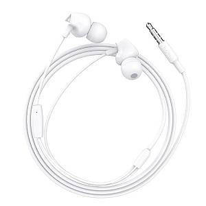 HOCO - M60 Stereo Wired Earphones Hands Free White