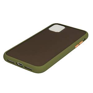 Samsung Galaxy S20 - Silicon Vennus Color Button Bumper case olive