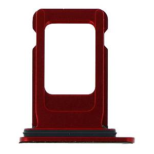 APPLE iPhone XR - SIM Card Tray With Waterproof Ring Rubber Red Original
