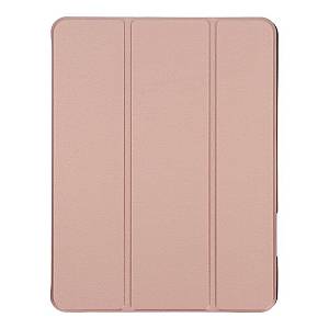 Apple iPad Air 4 2020 10.9 - Triple Folding Leather Case with TPU Pen Slot Rose Gold