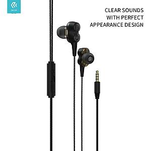 Devia - Smart series Dual Speakers Wired Earphone (3.5mm) Black