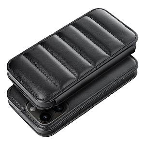 Apple iPhone 14 Plus - Θήκη Book Style Puffer Μαγνητική Μαύρη