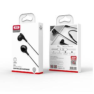 XO - EP46 Wired Earphones Noise Cancelling Jack 3,5mm Black