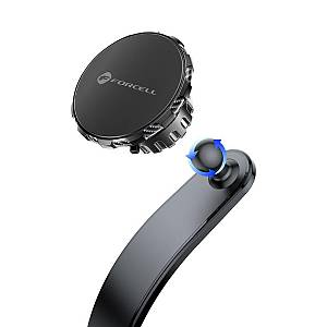 Forcell - F-Grip MagFlex car holder for phone to windshield/center console/air vent magnetic black