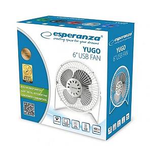 Portable fan powered by USB A white