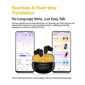 BlackView - BT5.4 ENC EarBuds AI Translate Function Black