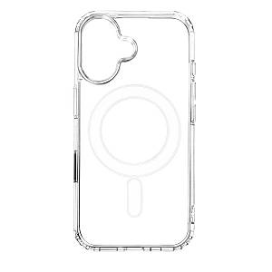 Apple iPhone 16 - Anti Shock 1,5mm Magsafe case Transparent Big Hole + Button