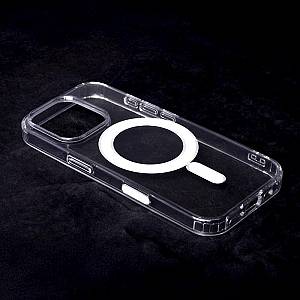 Apple iPhone 16 - Anti Shock 1,5mm Magsafe case Transparent Big Hole + Button