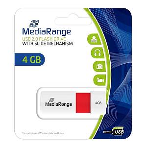 MediaRange - USB 2.0 Flash Drive Color Edition 4GB Red