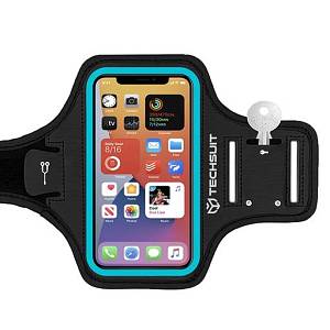 Techsuit - Sports Armband (TH20) - with Velcro, for Phones, max 6.8 - Blue