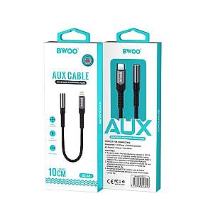 BWOO - Adapter AUX 3,5mm Lightning Black BZ48