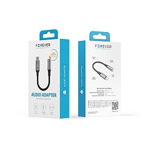 Forever - Adapter audio AJC-01 Jack 3,5mm to Type C black