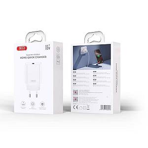 XO - CE33 Φορτιστής QC 18W USB A + Καλώδιο USB A σε Micro USB Λευκά