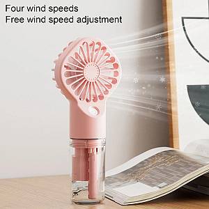 Techsuit - Handheld Fan (G10) - Portable, with Humidifier, Four Speeds, USB - Black