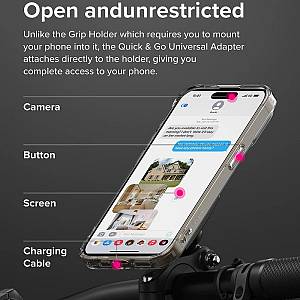 Ringke - Universal Adapter Quick & Go (2 pack) - Bike Holder Compatible, for Phone - Black