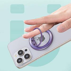 Techsuit - MagSafe Phone Ring (MPR2) - Round Shape, Aluminium Alloy - Silver