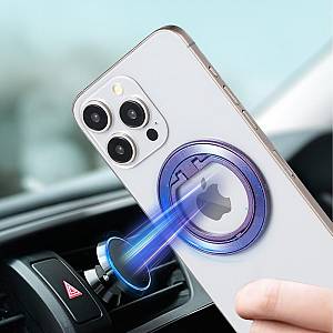 Techsuit - MagSafe Phone Ring (MPR2) - Round Shape, Aluminium Alloy - Silver