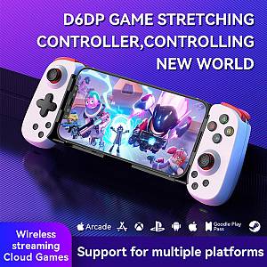 Techsuit - Wireless Controller (D6 DP) - for Phones, Bluetooth, 400mAh - Black