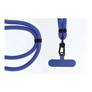 SWING (8mm) Phone lanyard, Phone pendant,adjustable length,cord length 165cm on the shoulder or neck dark blue