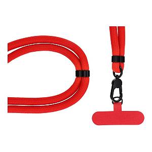 SWING (8mm) Phone lanyard, Phone pendant,adjustable length,cord length 165cm on the shoulder or neck red