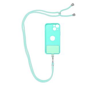 SWING (6mm) Phone lanyard, Phone pendant,adjustable length,cord length 165cm on the shoulder or neck lite-green