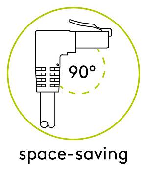 GOOBAY καλώδιο δικτύου 51522, CAT 6 U/UTP, γωνιακό, CCA, 1m, λευκό 51522