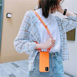 Θήκη Σιλικόνης με Strap CarryHang Sonique Apple iPhone 11 Pro Max Μαύρο