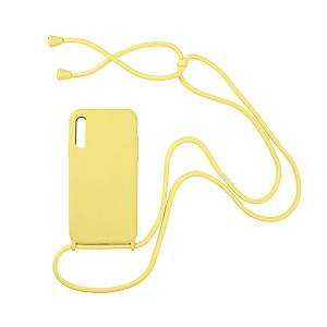 Θήκη Σιλικόνης με Κορδόνι CarryHang Sonique Samsung Galaxy A70/A70s Κίτρινο