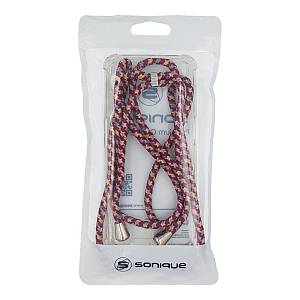 Θήκη Σιλικόνης με Κορδόνι Sonique Armor Clear Apple iPhone 11 Rainbow Μπορντό