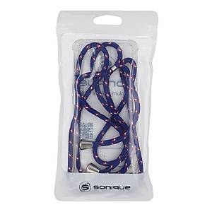 Θήκη Σιλικόνης με Κορδόνι Sonique Armor Clear Apple iPhone 11 Rainbow Μπλε
