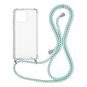 Θήκη Σιλικόνης με Κορδόνι Sonique Armor Clear Apple iPhone 13 Pro Rainbow Βεραμάν