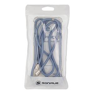 Θήκη Σιλικόνης με Κορδόνι Sonique Armor Clear Apple iPhone 6/6s Μπλε Γκρι