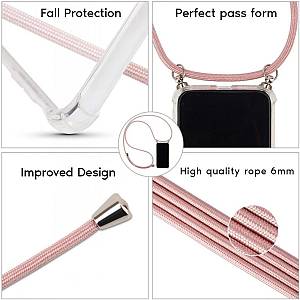 Θήκη Σιλικόνης με Κορδόνι Sonique Armor Clear Apple iPhone 6/6s Rainbow Βεραμάν