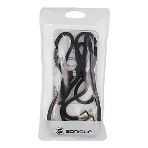 Θήκη Σιλικόνης με Κορδόνι Sonique Armor Clear Apple iPhone XR Μαύρο