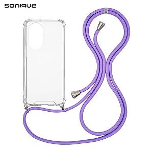Θήκη Σιλικόνης με Κορδόνι Sonique Armor Clear Honor 50 5G / Nova 9 Λιλά