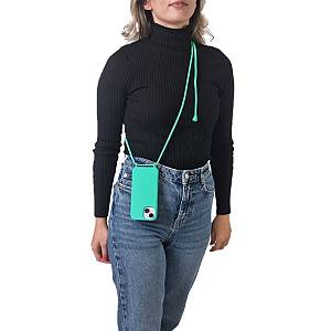 Θήκη Σιλικόνης με Κορδόνι CarryHang Sonique Samsung Galaxy S24 Γαλάζιο