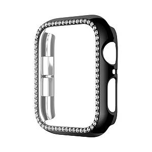 Θήκη Προστασία Luxury Diamond PC Sonique για Apple Watch 4/5/6/SE/SE 22 40mm Μαύρο